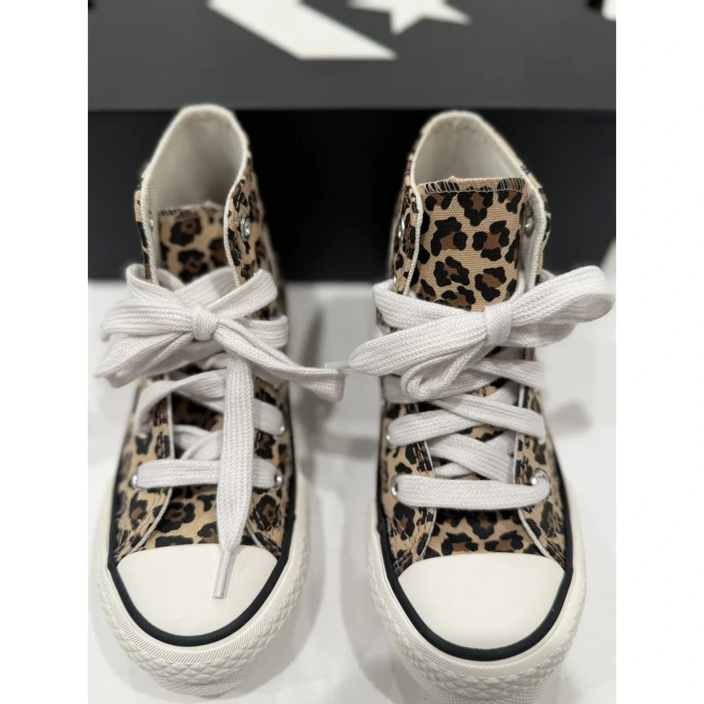 Converse Chuck Taylor All Star Kids 11 youth kids High Top Leopard Print Canvas